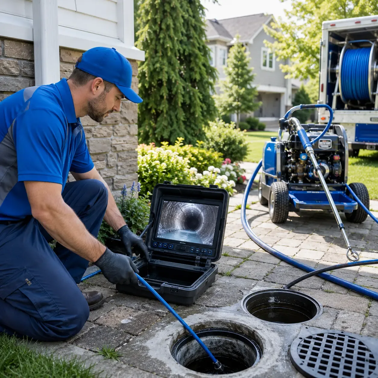 Outdoor drain cleaning professionals serving Grant, LA